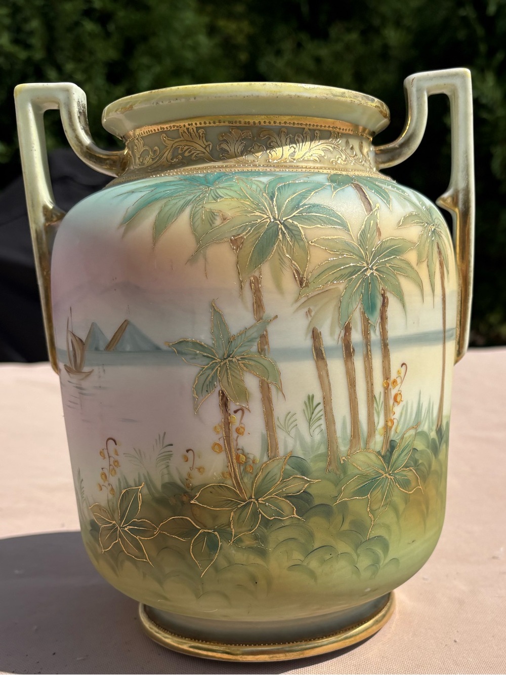 vintage hand-painted Nippon porcelain vase